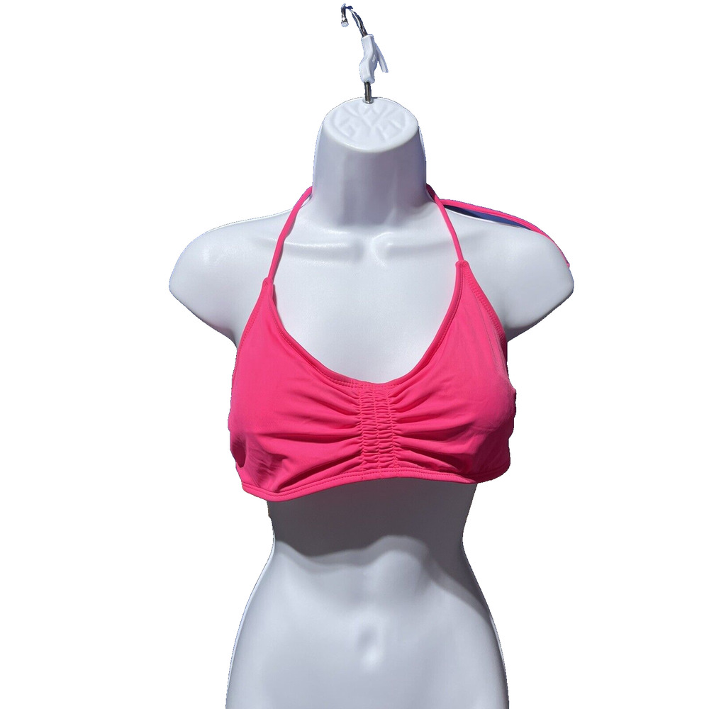 No Boundaries Neon Pink padded Bikini Top Size Large juniors 11-13